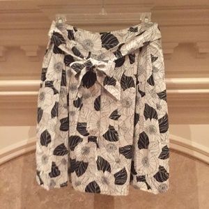 Halogen Pleaded Floral Tie Skirt